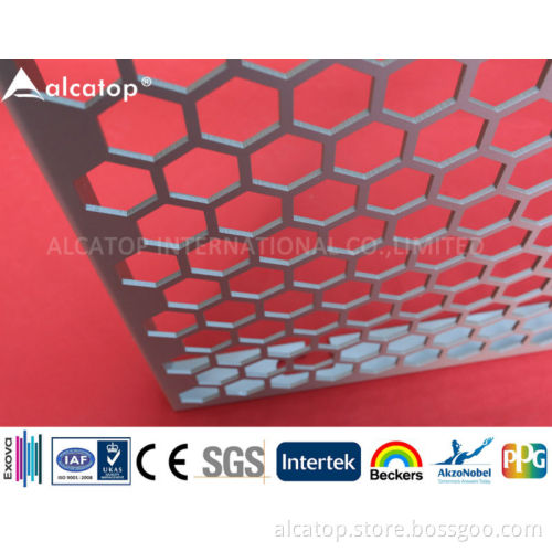 Building Perforated Aluminum Panels PVDF PE Powder Coated